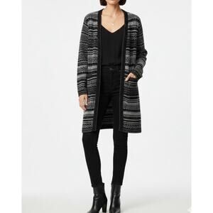 Talbots size 3X petite open-front metallic textured cardigan sweater